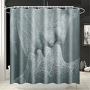 Love Kiss Shower Curtain Waterproof Bathroom Bath Mat Set Rug Toilet Lid Cover Shower Curtain