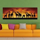 DYC 10672 Single Spray Oil Paintings Giraffe Sunrise Landscape For Home Decoration Paintings Wall Art