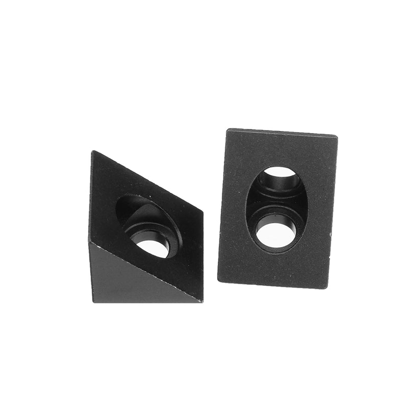 2Pcs Aluminum Black Angle Corner Connector For 2020Profile Extruder 3D Printer Part
