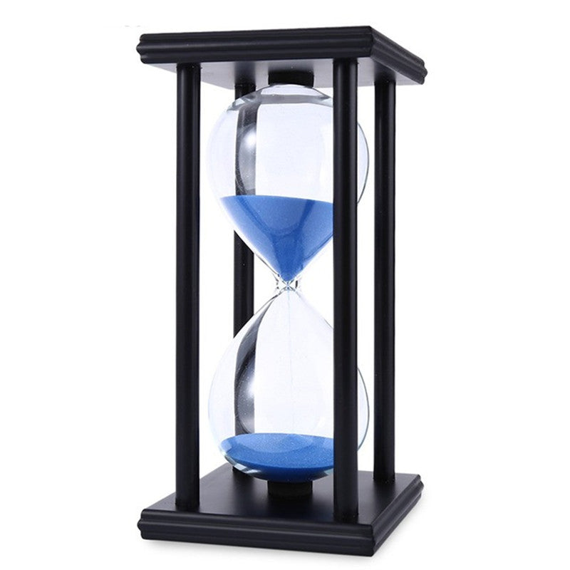 60 Minutes Sand Hourglass Timer Sandglass Countdown Timing Clock Timer Office Decorations Black Frame