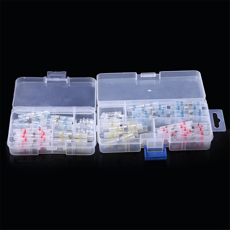 Excellway 50/100pcs Solder Seal Heat Shrink Tube Butt Wire Connector Terminal Waterproof 4 Size