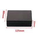 Plastic Electrical Junction Box Instrument Chassis DIY Black Case 125X80X32mm