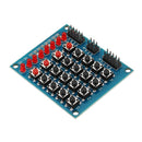 3pcs 8 LED 4x4 Push Button Switch 16 Keys Matrix Independent Keyboard Module For AVR ARM STM32