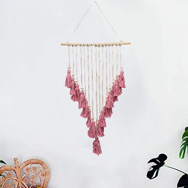 Wall Hanging Handwoven Bohemian Cotton Rope Chic Tapestry Home Door Decorations