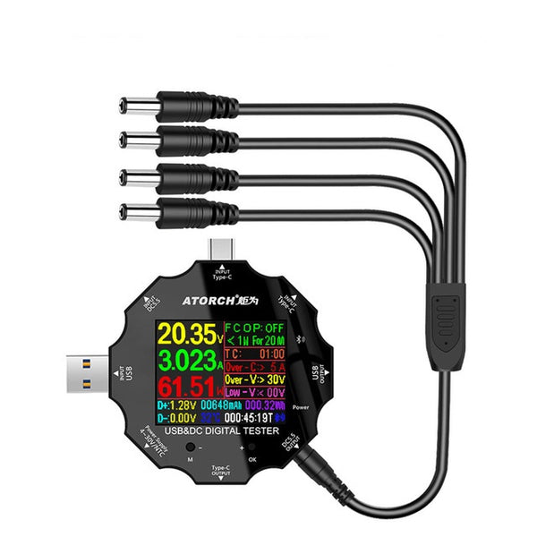 Accessories 65W Constant Current Load NTC Temperature Probe DC5525 Crocodile Clip PD3.0 QC2.0/QC3.0 Trigger Adapters For UD18 USB Tester