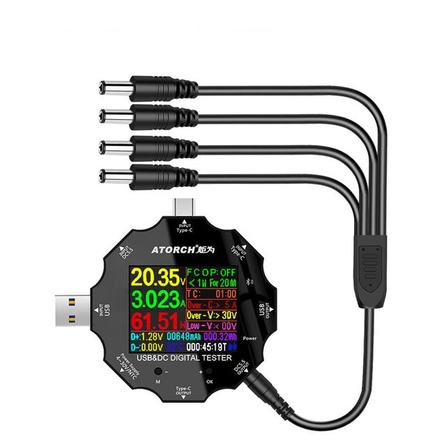 Accessories 65W Constant Current Load NTC Temperature Probe DC5525 Crocodile Clip PD3.0 QC2.0/QC3.0 Trigger Adapters For UD18 USB Tester