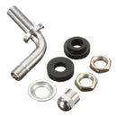 Tire Valve Stem 90 Degree Angle Bolt In 512 Chrome Metal High Pressure