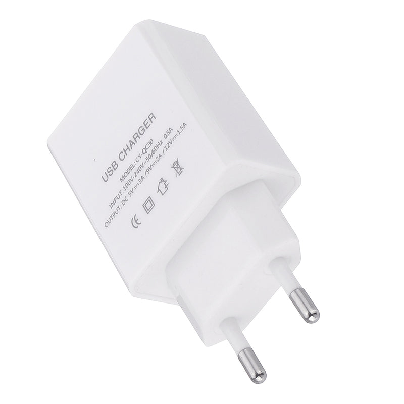 EU QC 3.0 18W USB Charger Power Adapter for Tablet Smartphone
