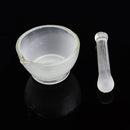 60mm Footed Glass Mortar And Pestle Set Lab Grinder Experimental Grouting Bowl Tool