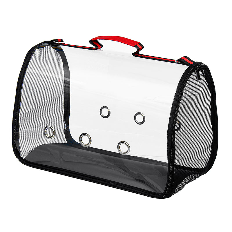 Travel Pet Bag Transparent Pet Parrot Backpack Carrier Bird Cage Wooden Stands House