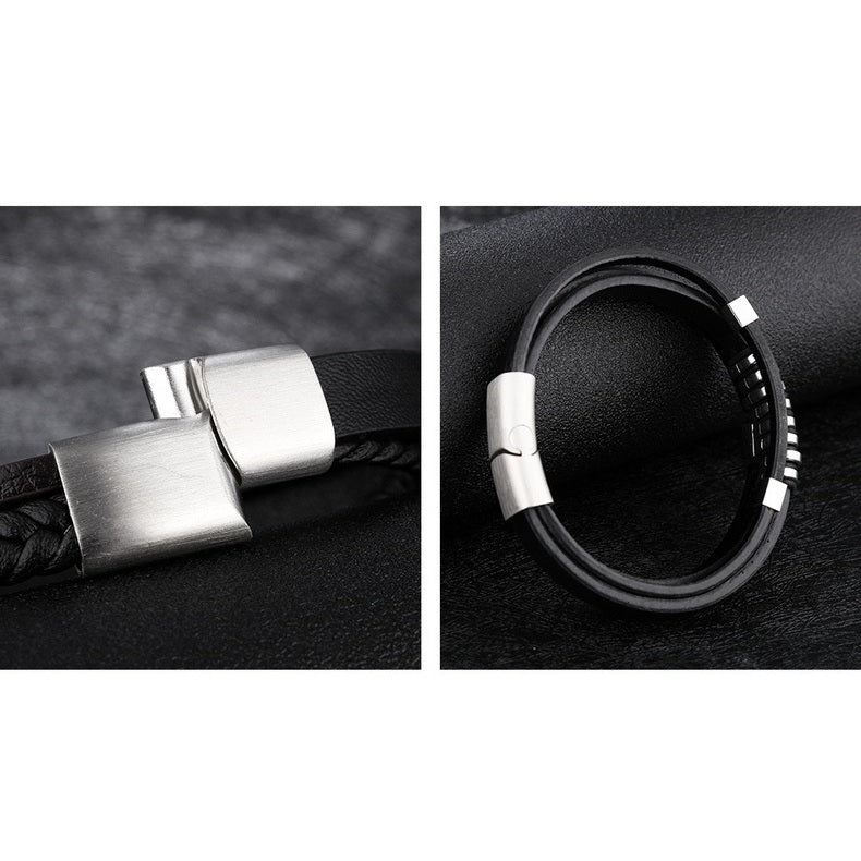 Punk Personality Bracelet Retro Multi-layer Leather Bracelet