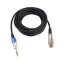 REXLIS 3094K 1.8/ 3M 6.35 Stereo Male to XLR Canon Female Microphone Audio Cable