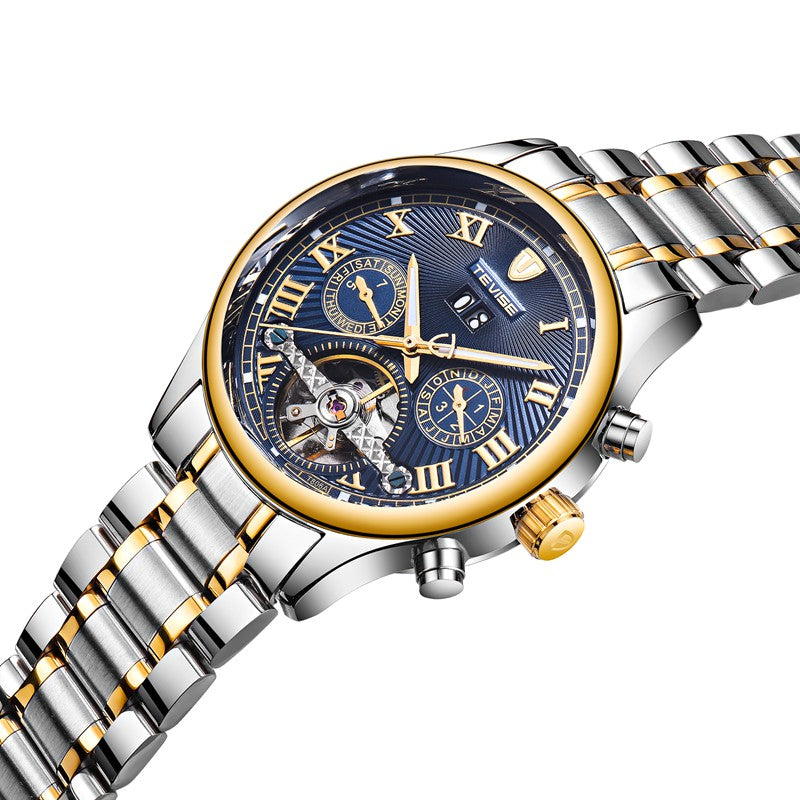 TEVISE 806 Military Wind Male Wristwatch Automatic Stainless Steel Luminous Mechanical Watche