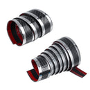 Car Stickers Carbon Fiber Red Rubber Door Sill Protector Edge Guard Strip
