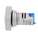 10pcs Mini Crystal Film Square Blue LED Digital Thermometer Signal Light AC 50-380V 220V Temperature Meter Indicator Range -20-200 with 1m Sensor