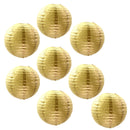 8pcs 6''-14'' Gold Round Paper Lantern Hanging Lamp Cover Party Wedding Bridal DIY Decoration