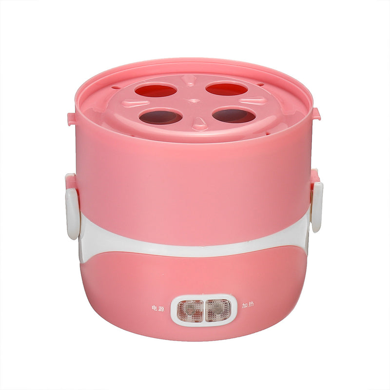 2.0L 3-Layers 220V Stainless Steel Electric Lunch Box Food Container Rice Cooker