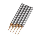 Drillpro R0.4 2 Flutes Ball Nose Long Neck Milling Cutter HRC60 CNC Deep Groove Cutter End Mill