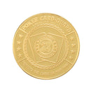 Metal Poker Guard Card Protector Coin Chip Gold Color Plated With Round Plastic Case