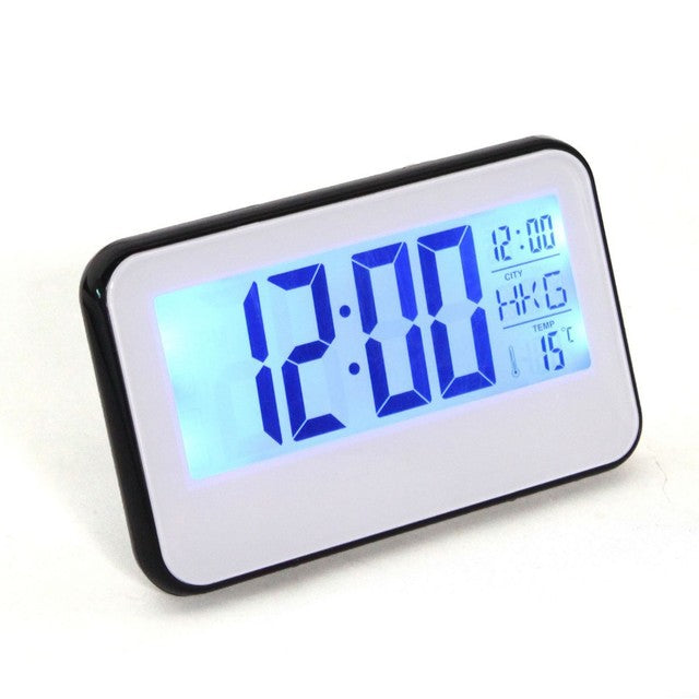 Voice Control Perpetual Calendar Clock Multi-function Large Screen Induction Timepiece With Temperature Digital Display Alarm Clock