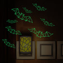Luminous Three-dimensional Plastic Bat Halloween Wall Sticker Bar Haunted House Decoration