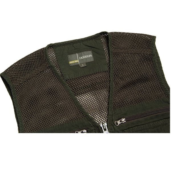 Multi Pockets Fishing Mesh Vest  Hunting Vest Photographing Vest Fishing Clothes