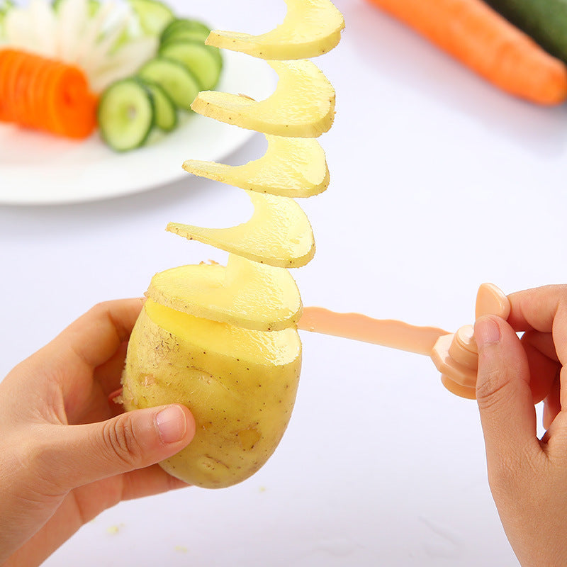 Plastic Vegetable Spiral Slicer Julienne Cutter Roll FlowerHand Cucumber Slicer Potato Roller Cutter