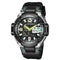 SYNOKE 67606 5ATM Waterproof Men Fashion Luminous Display Stopwatch Watch Dual Display Digital Watch
