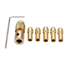 Drillpro 8pcs 0.5-3mm Small Electric Drill Bit Collet Twist Drill Chuck Tool for 3.17/5.05mm Shank