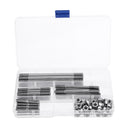 80Pcs M6 304 Stainless Steel Stud Bolt Set Threaded Stud Double Head Screw Rod with Nut Assortment Kit