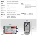JG-1S- 2N1 433Mhz One Way Wireless Remote Control Light Switchfor LED Lamp Incandescent Lighting AC180-245V