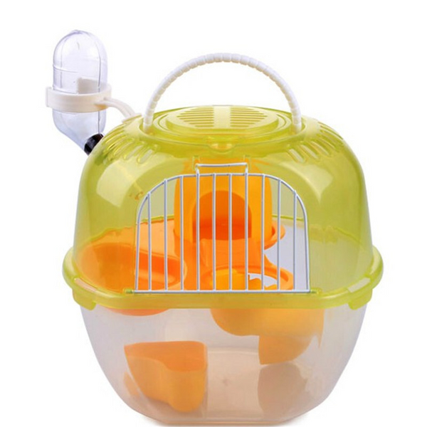 Pet Carring Cage Portable Apple-shaped Hamster Cage Double Deluxe Plastic Outdoor Plastic Hamster Cage Pet Bed