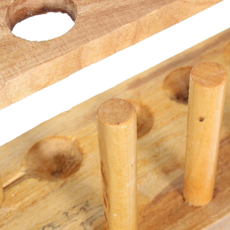 Test Tube Stand Wooden 6 Hole With Drying Rack Lab Equipment Burette Stand