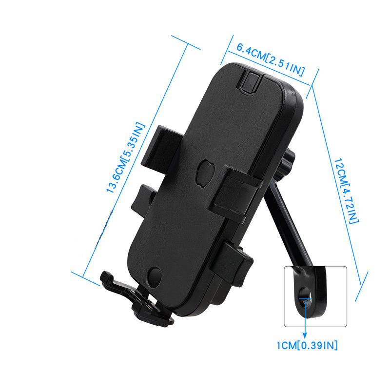 CS-344B2 Phone Holder 360 Rotation Stand For Motocycle Bike Rearview Holder For 4''-6.5'' Smart Phone
