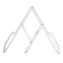Stainless Steel Light Durable Eyebrow Embroidery Triangular Ruler Accurate Measurement