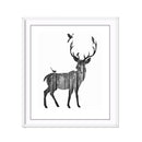 Miico Hand Painted Oil PaintingsSimple Style-CSide Face DeerWall Art For Home Decoration Paintings