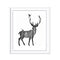 Miico Hand Painted Oil PaintingsSimple Style-CSide Face DeerWall Art For Home Decoration Paintings
