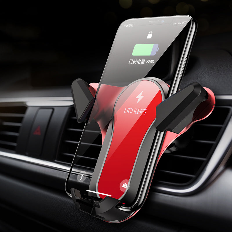 Licheers Metal Glass Gravity Air Vent Car Phone Holder 360 Rotation For 4.0-6.5 Inch Smart Phone