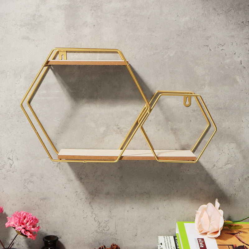 Modern Iron Stand Mount Wall Hang Shelf Receiving Frame Holder Home Decorations