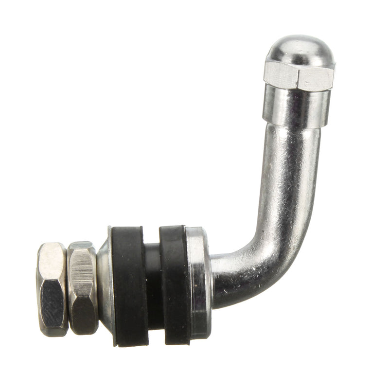 4Pcs Tire Valve Stem 90 Degree Angle Bolt In 512 Chrome Metal High Pressure