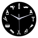 Emoyo ECY027 Creative Haircut Pattern Wall Clock 3D Wall Clock For Home Office Decorations A