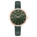 Colorful Leather Strap Simple Dial Fashion Gold Needle Ladies Dress Women Quartz Watch