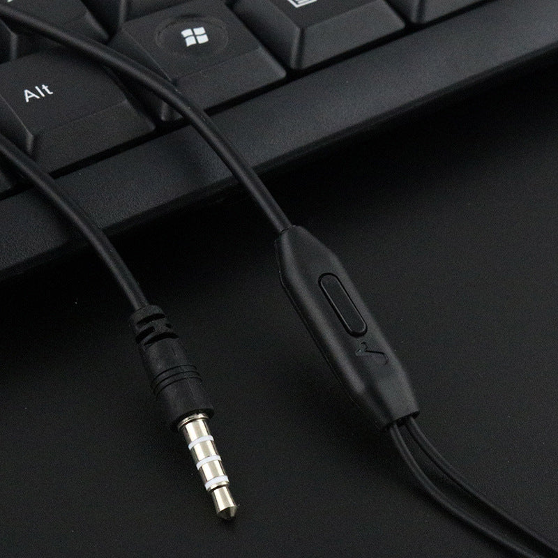 3.5mm Jack Wired Control Earphone Stereo Sound Noise Cancelling Headset with Mic for iPhone Xiaomi