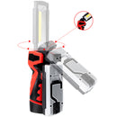 XANES White COB/Red COB+LED 800Lumen 5Modes USB Rechargeable LED Flashlight Outdoor Magnetic Work Light Emergency Light