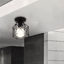 Industrial Vintage Metal Cage Pendant Lamp Diamond Shape Metal Ceiling Light for Bar Kitchen AC110V