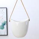 Hanging Rope Ceramic Flower Succulent Pot Planter Vase Home Garden Plant Pot Decor