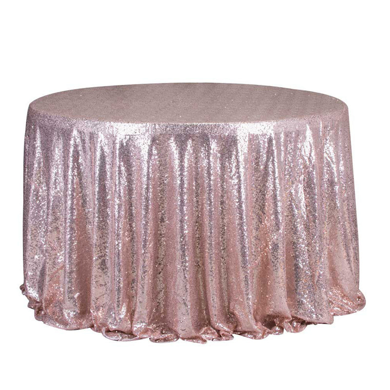 Round 47'' Sparkly Sequin Tablecloth Table Cloth Banquet Wedding Party Decor Tablecloth