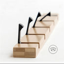 2/3/4/5 HOOKS Wall Mount Hook for Home Wooden Coat Hangers Rack Hat Clothes Hook Wall Coat Rack