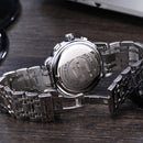 STRYVE S9601 Luminous Display Fashion Stainless Steel Strap Zinc Alloy Case 24hours Display Men Quartz Watch