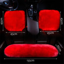 3pcs Car Imitation Wool Cushion without Backrest Winter Seat Cushion